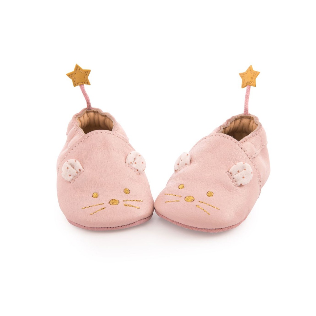 Moulin Roty Chaussons Souris Rose Il tait une fois 6 12