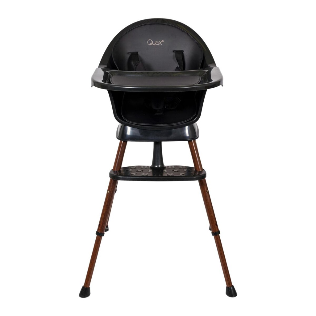Quax - Chaise Bébé Evolutive Ultimo 3 Luxe - Noir-Châtaignier