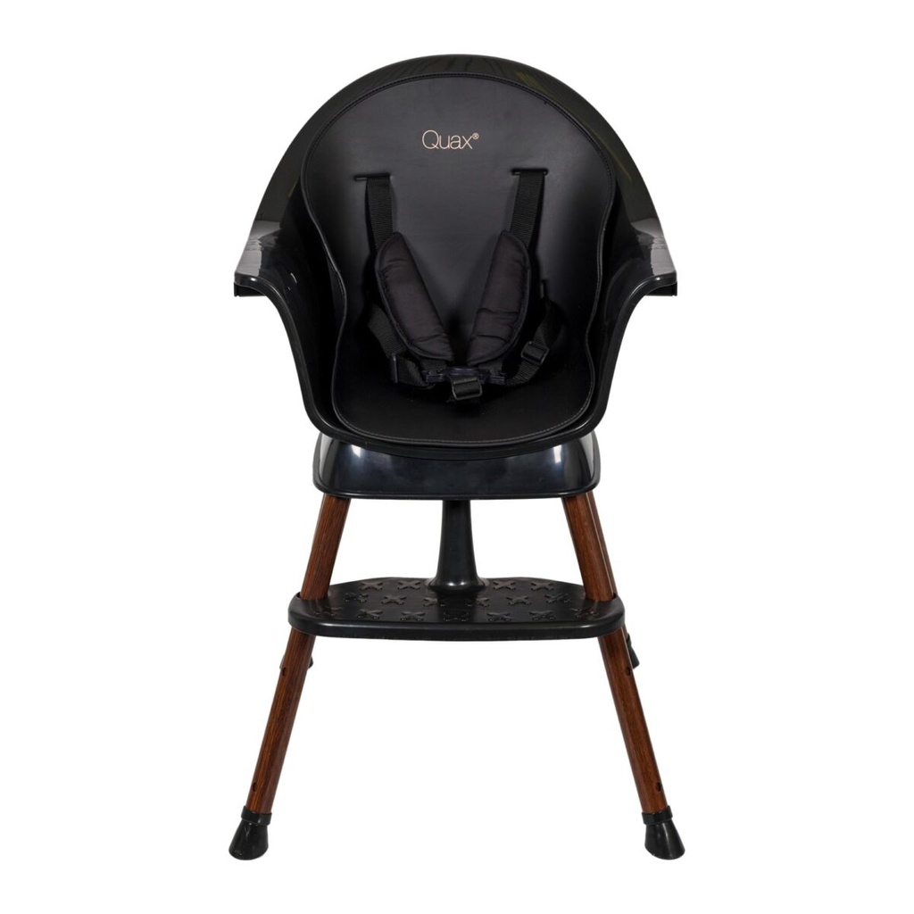 Quax - Chaise Bébé Evolutive Ultimo 3 Luxe - Noir-Châtaignier