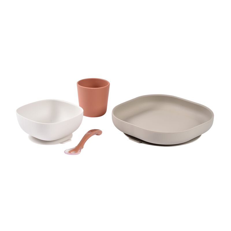 Béaba - Coffret repas en silicone - Terracotta