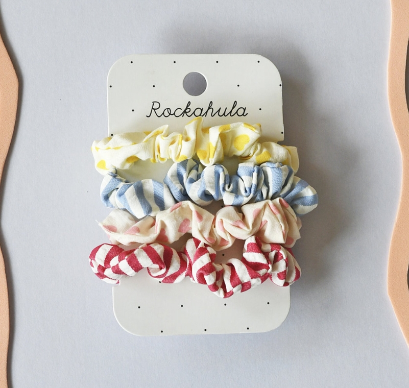 Rockahula - Lot de 4 chouchous - Vintage Seaside Scrunchie Set