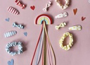 Rockahula - Lot de 4 pinces à cheveux - Vintage Rainbow Fabric Clip