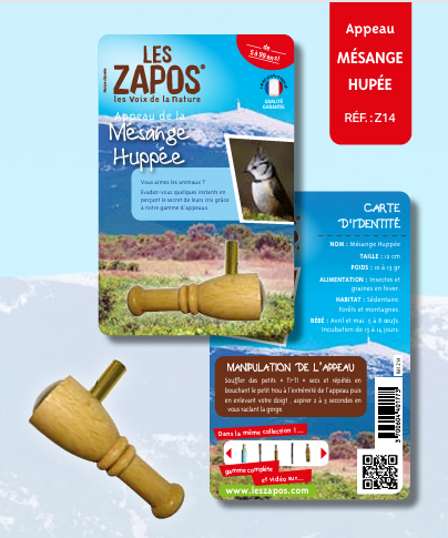 Les Zapos - Appeau Mésange Huppée