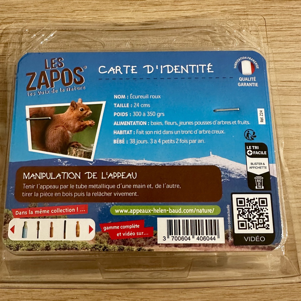 Les Zapos - Appeau Ecureuil Roux