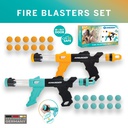 Schildkröt - Ensemble de 2 pistolets à balles en mousse Fire Blasters