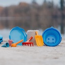 Schildkröt - Ensemble de jouets de sable pliable 7 en 1 - bleu