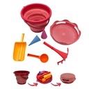 Schildkröt - Ensemble de jouets de sable pliable 7 en 1 - rose