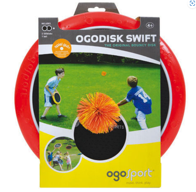 Schildkröt - Set de 2 disques en caoutchouc souple avec filet - rouge et jaune