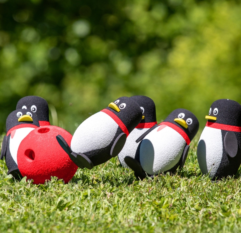 Schildkröt - Jeu de bowling en peluches pingouins