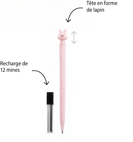 Back2Fun - Porte-mines Bunny - Blanc
