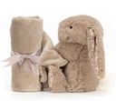 Jellycat - Doudou lapin beige fleurie -