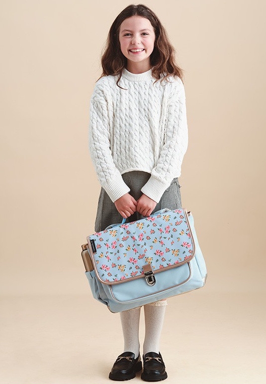 Caramel &amp; Cie - Cartable moyen - Liberty Bleu