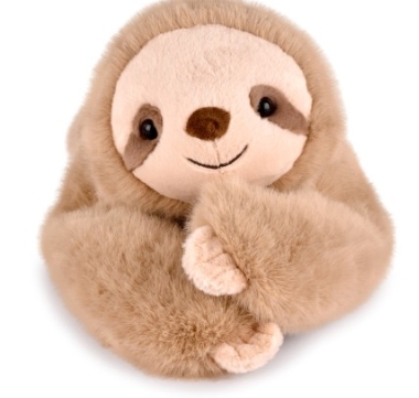Podcoll - Peluche paresseux marron lesté - 40 cm