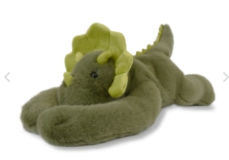 Podcoll - Peluche dinosaure vert lesté - 40 cm
