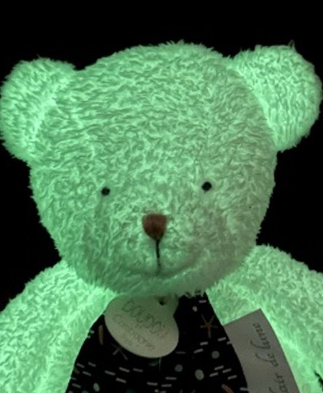Doudou et Compagnie - Boite à musique luminescente ours - 17 cm - Clair de Lune