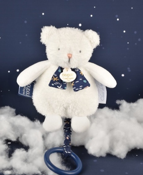 Doudou et Compagnie - Boite à musique luminescente ours - 17 cm - Clair de Lune