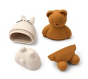 LIEWOOD - Lot de 2 jeux de bain en silicone - Duncan - Sandy/Mustard Mix