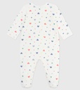 Petit Bateau - Pyjama bébé en velours imprimé cœurs