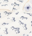 Petit Bateau - Pyjama bébé en velours imprimé zèbre