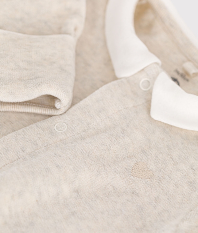 Petit Bateau - Pyjama en velours bébé