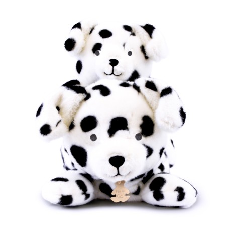 Doudou et Compagnie - Les Ptit's Relax - Peluche chien beige allongée lestée - 22 cm