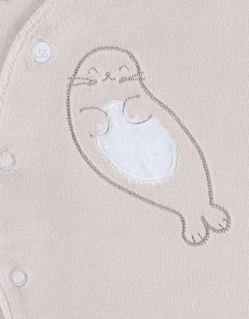 Noukie's - Pyjama jungle en velours - Beige