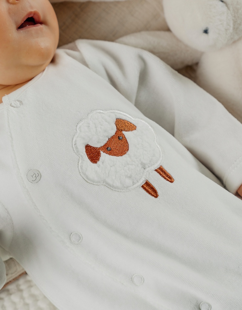 Noukie's - Pyjama jungle en velours - Beige