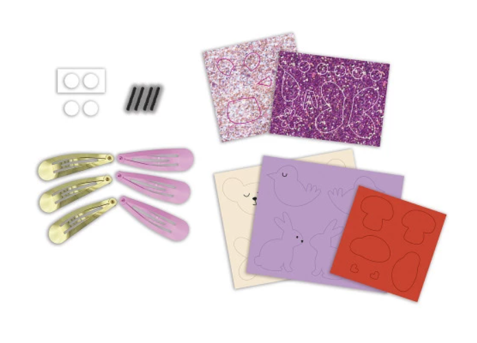 Janod - 6 barrettes pailletées à créer - 5 ans +