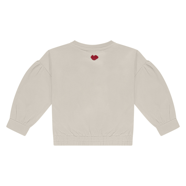 STAINS &amp; STORIES - Sweatshirt beige à motifs - Fille