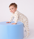 Petit Bateau - Pyjama bébé en velours imprimé tigres