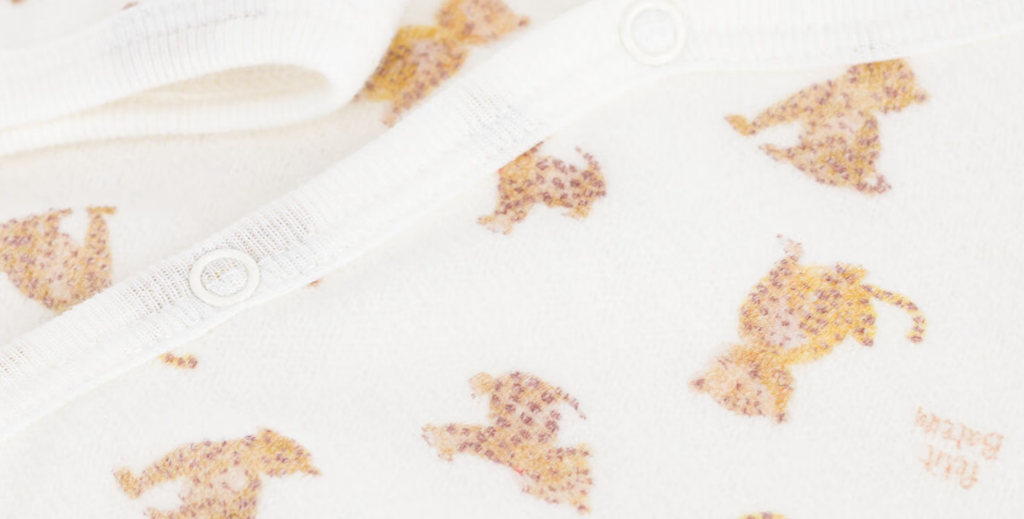 Petit Bateau - Pyjama bébé en velours imprimé tigres