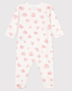 Petit Bateau - Pyjama avec pieds - Imprimés coeurs