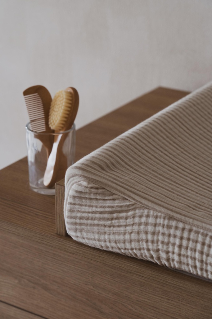 Quax - Housse de Matelas à Langer en Tétra - Stripes