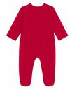 Petit bateau - Pull col rond en coton coeur rouge - Beige