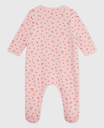 Petit bateau - Pull col rond en coton coeur rouge - Beige
