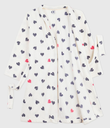 Petit Bateau - Peignoir enfant en polaire imprimé coeurs
