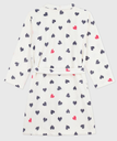 Petit Bateau - Peignoir enfant en polaire imprimé coeurs
