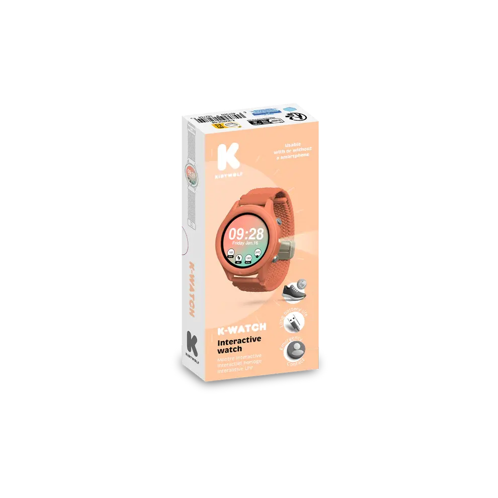 KIDYWOLF - K-WATCH - Montre interactive - Corail.webp