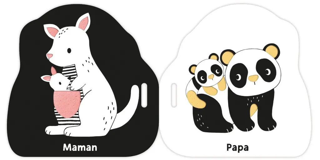 Auzou - Mon premier livre poussette en noir et blanc - Premiers mots 2.webp