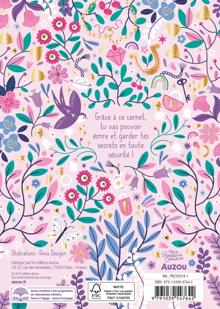 Auzou - Ma papeterie créative - Mon carnet secret bijou porte-bonheur 4.webp