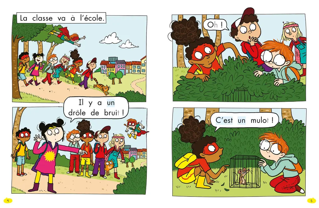 Auzou - Les Héros de 1re primaire en BD - Niveau 1 - Un mulot à l'école 3.webp