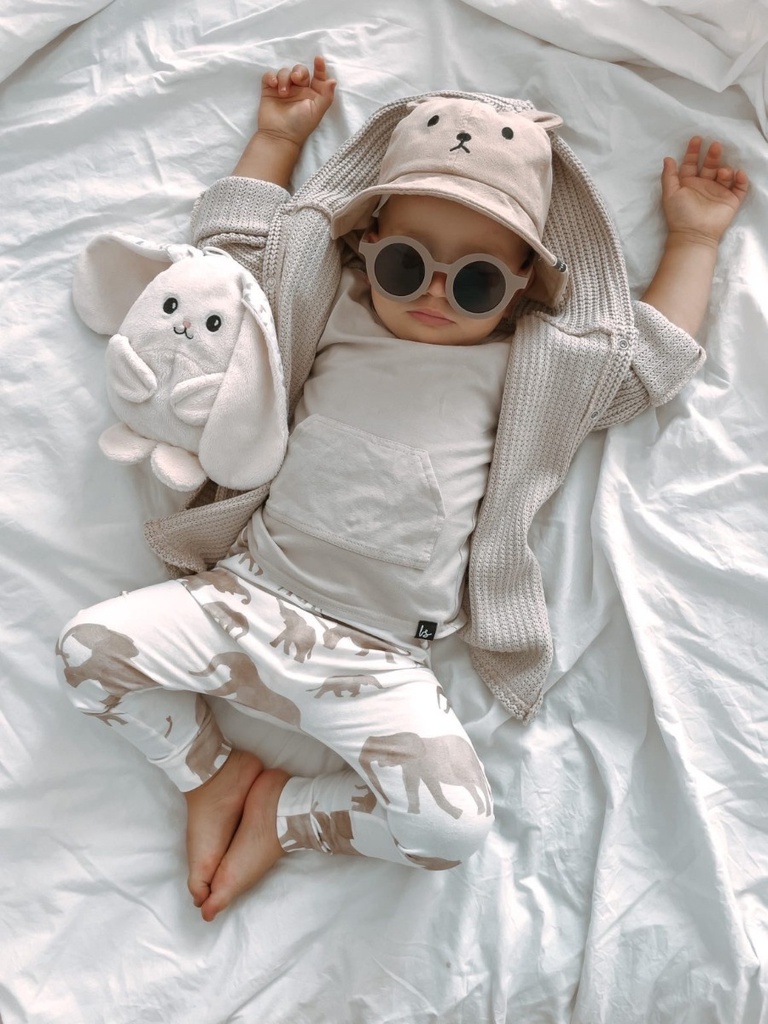 Babystyling - Pantalon petit éléphant garçon - Beige