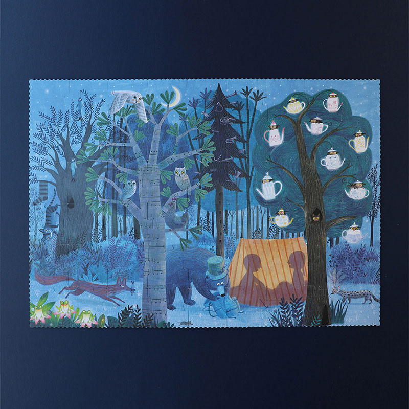 Londji - Puzzle réversible Night &amp; Day in The Forest - 54 pcs