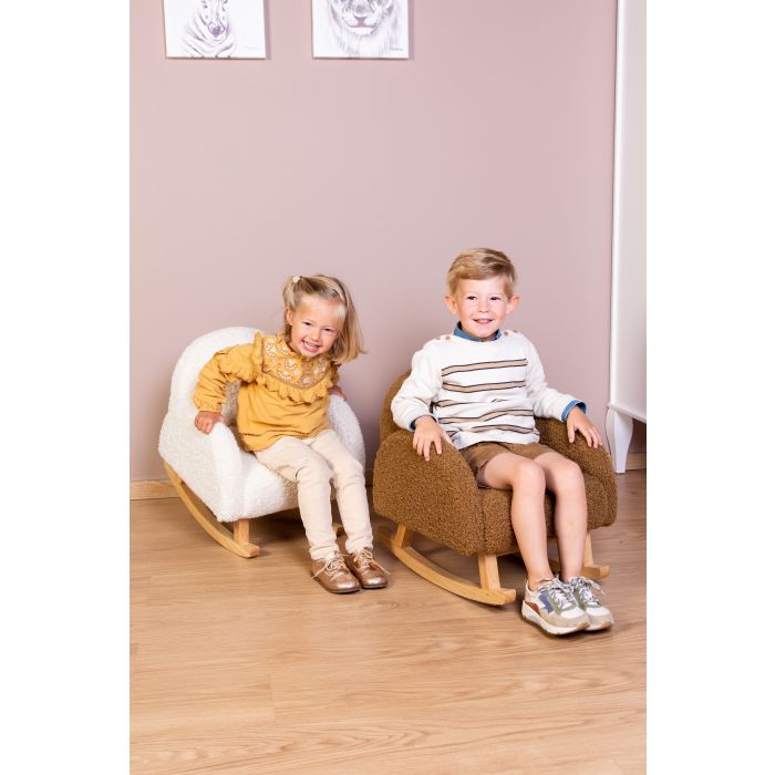 Childhome - Fauteuil à bascule - Teddy - Écru naturel