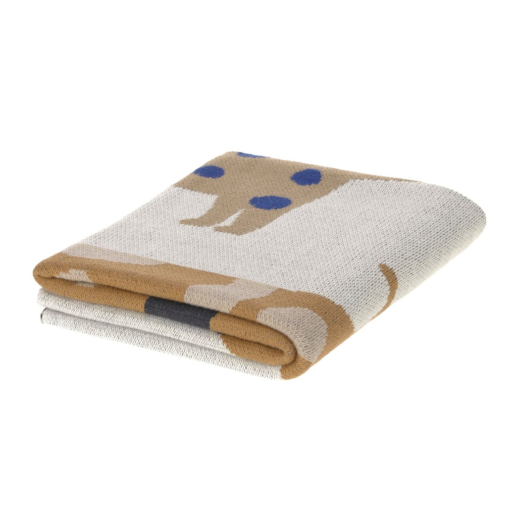 Lassig - Couverture en coton bio GOTS - Little Mateys / Royal Blue