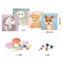 DJECO - Lot de 4 tableaux 3D - Couronnes de fleurs - 5 à 8 ans