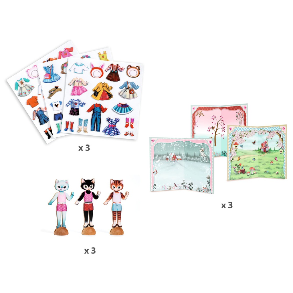 DJECO - Activité de collage Little Dressing - 3 à 6 ans