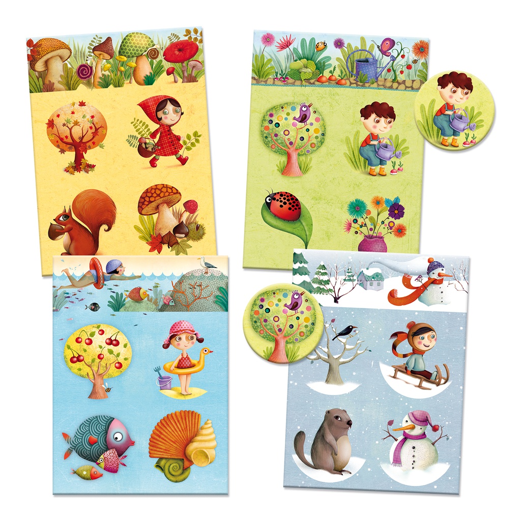 DJECO - Loto 4 saisons 16 pcs - 2 ans +