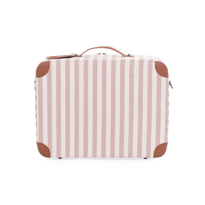 Childhome - Valise Mini Traveller - Nude rayures/Terracotta