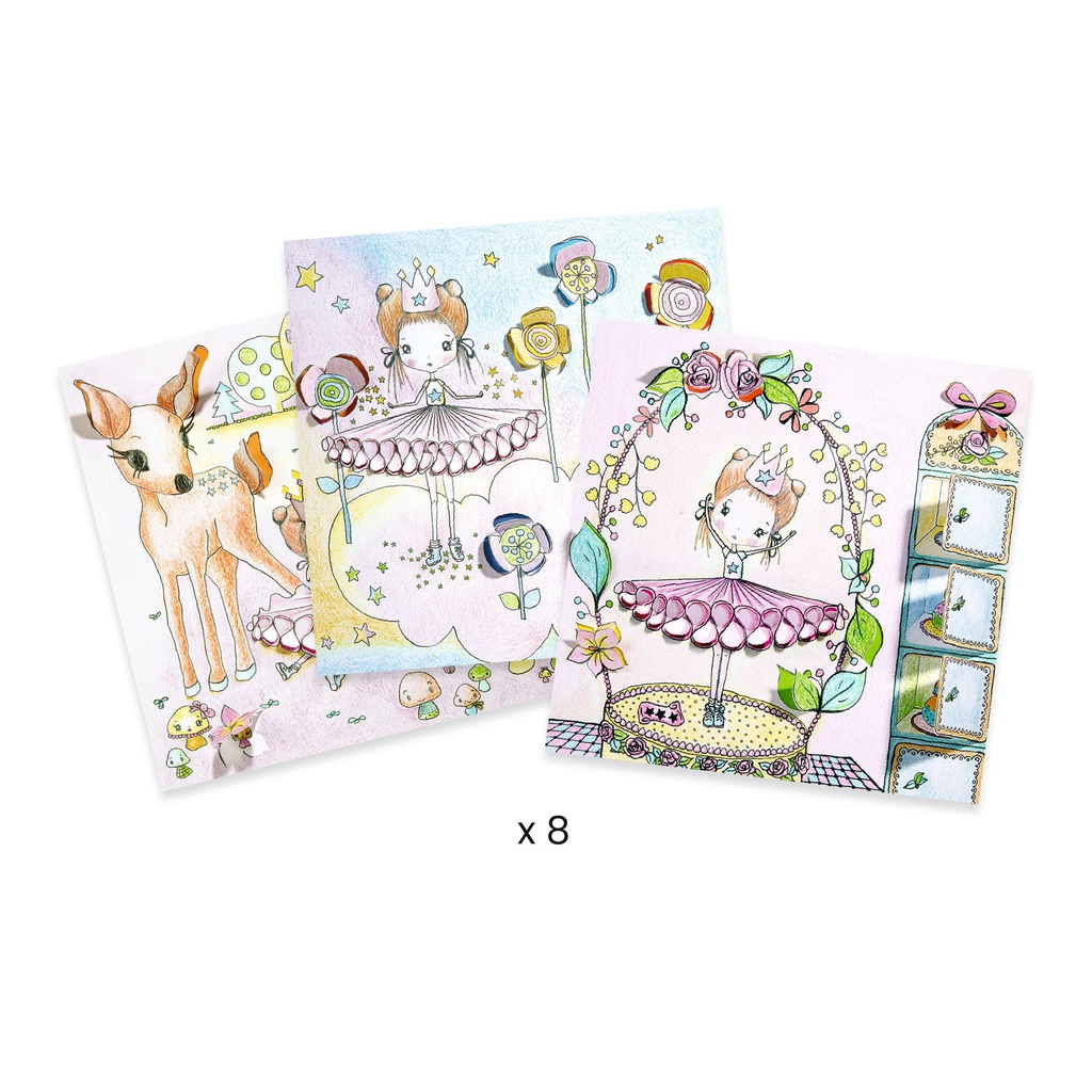 DJECO - 8 coloriages Les petites portes de Pupi - 5 à 8 ans